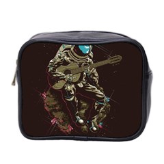 Astronaut Playing Guitar Parody Mini Toiletries Bag (two Sides) by Cemarart