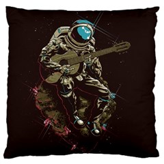 Astronaut Playing Guitar Parody Standard Premium Plush Fleece Cushion Case (two Sides) by Cemarart