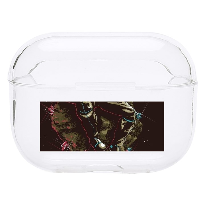 Astronaut Playing Guitar Parody Hard PC AirPods Pro Case