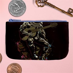 Astronaut Playing Guitar Parody Large Coin Purse by Cemarart