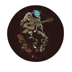 Astronaut Playing Guitar Parody Mini Round Pill Box by Cemarart