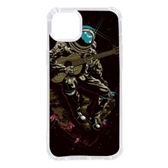 Astronaut Playing Guitar Parody Iphone 14 Plus Tpu Uv Print Case by Cemarart