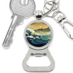 Sea Asia Waves Japanese Art The Great Wave Off Kanagawa Bottle Opener Key Chain by Cemarart