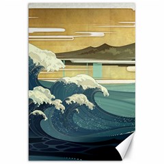 Sea Asia Waves Japanese Art The Great Wave Off Kanagawa Canvas 20  X 30  by Cemarart