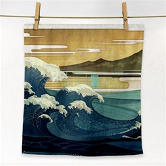 Sea Asia Waves Japanese Art The Great Wave Off Kanagawa Face Towel by Cemarart