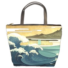 Sea Asia Waves Japanese Art The Great Wave Off Kanagawa Bucket Bag by Cemarart