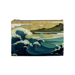 Sea Asia Waves Japanese Art The Great Wave Off Kanagawa Cosmetic Bag (medium) by Cemarart