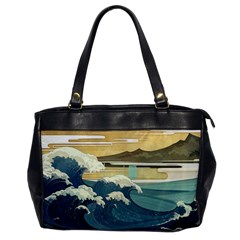 Sea Asia Waves Japanese Art The Great Wave Off Kanagawa Oversize Office Handbag by Cemarart