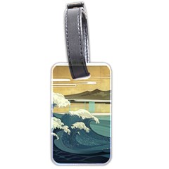 Sea Asia Waves Japanese Art The Great Wave Off Kanagawa Luggage Tag (two Sides) by Cemarart