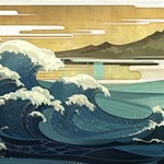 Sea Asia Waves Japanese Art The Great Wave Off Kanagawa Play Mat (Square) Front