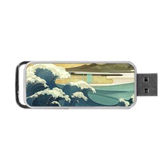 Sea Asia Waves Japanese Art The Great Wave Off Kanagawa Portable Usb Flash (one Side) by Cemarart