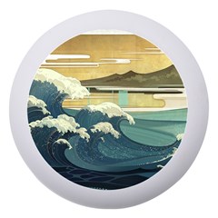 Sea Asia Waves Japanese Art The Great Wave Off Kanagawa Dento Box With Mirror by Cemarart