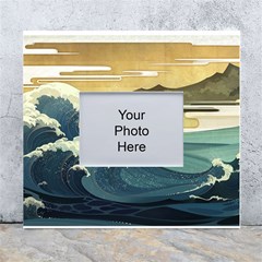 Sea Asia Waves Japanese Art The Great Wave Off Kanagawa White Wall Photo Frame 5  X 7  by Cemarart