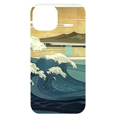 Sea Asia Waves Japanese Art The Great Wave Off Kanagawa Iphone 14 Black Uv Print Case by Cemarart