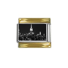 Photography Of Buildings New York City  Nyc Skyline Gold Trim Italian Charm (9mm) by Cemarart