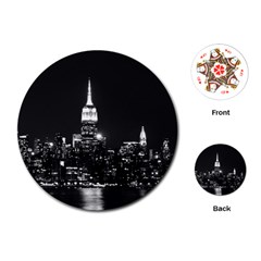 Photography Of Buildings New York City  Nyc Skyline Playing Cards Single Design (round) by Cemarart