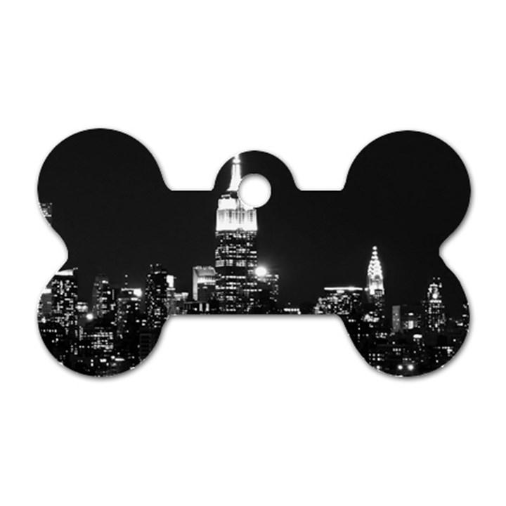 Photography Of Buildings New York City  Nyc Skyline Dog Tag Bone (Two Sides)