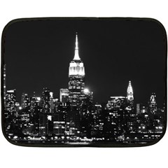 Photography Of Buildings New York City  Nyc Skyline Fleece Blanket (mini) by Cemarart