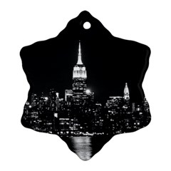 Photography Of Buildings New York City  Nyc Skyline Ornament (snowflake) by Cemarart