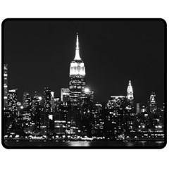 Photography Of Buildings New York City  Nyc Skyline Two Sides Fleece Blanket (medium) by Cemarart