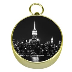 Photography Of Buildings New York City  Nyc Skyline Gold Compasses by Cemarart