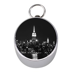 Photography Of Buildings New York City  Nyc Skyline Mini Silver Compasses by Cemarart