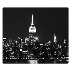 Photography Of Buildings New York City  Nyc Skyline Two Sides Premium Plush Fleece Blanket (small) by Cemarart