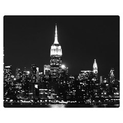 Photography Of Buildings New York City  Nyc Skyline Two Sides Premium Plush Fleece Blanket (medium) by Cemarart