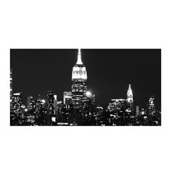 Photography Of Buildings New York City  Nyc Skyline Satin Wrap 35  X 70  by Cemarart