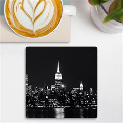 Photography Of Buildings New York City  Nyc Skyline Uv Print Square Tile Coaster  by Cemarart