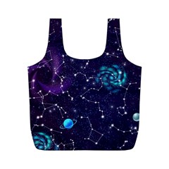 Realistic Night Sky With Constellations Full Print Recycle Bag (m) by Cemarart