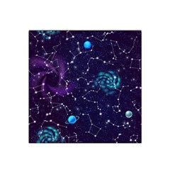 Realistic Night Sky With Constellations Satin Bandana Scarf 22  X 22  by Cemarart