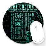 Tardis Doctor Who Technology Number Communication Round Mousepad Front