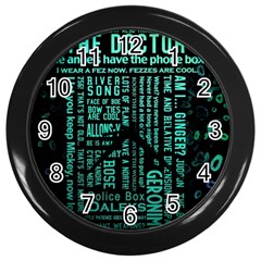 Tardis Doctor Who Technology Number Communication Wall Clock (black) by Cemarart