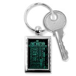 Tardis Doctor Who Technology Number Communication Key Chain (Rectangle) Front