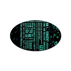 Tardis Doctor Who Technology Number Communication Sticker (oval) by Cemarart