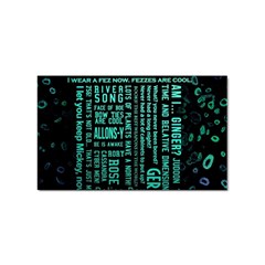 Tardis Doctor Who Technology Number Communication Sticker (rectangular) by Cemarart