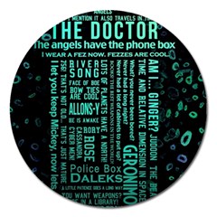 Tardis Doctor Who Technology Number Communication Magnet 5  (round) by Cemarart