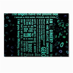 Tardis Doctor Who Technology Number Communication Postcards 5  X 7  (pkg Of 10) by Cemarart