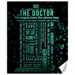 Tardis Doctor Who Technology Number Communication Canvas 8  X 10  by Cemarart