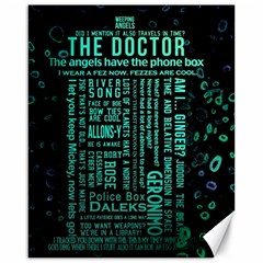 Tardis Doctor Who Technology Number Communication Canvas 16  X 20  by Cemarart