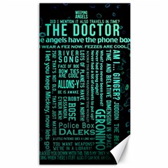 Tardis Doctor Who Technology Number Communication Canvas 40  X 72  by Cemarart