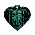 Tardis Doctor Who Technology Number Communication Dog Tag Heart (Two Sides) Back