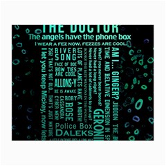 Tardis Doctor Who Technology Number Communication Small Glasses Cloth (2 Sides) by Cemarart