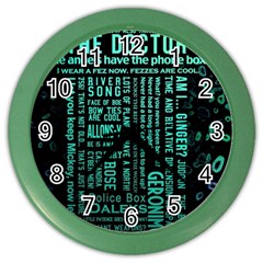 Tardis Doctor Who Technology Number Communication Color Wall Clock by Cemarart