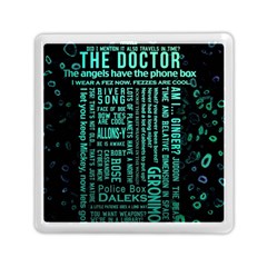 Tardis Doctor Who Technology Number Communication Memory Card Reader (square) by Cemarart