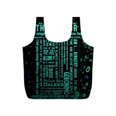 Tardis Doctor Who Technology Number Communication Full Print Recycle Bag (s) by Cemarart