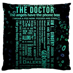 Tardis Doctor Who Technology Number Communication Standard Premium Plush Fleece Cushion Case (one Side) by Cemarart