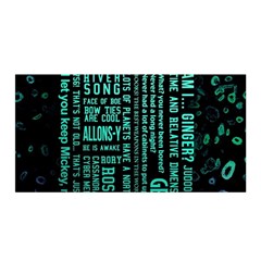 Tardis Doctor Who Technology Number Communication Satin Wrap 35  X 70  by Cemarart