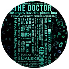 Tardis Doctor Who Technology Number Communication Wooden Bottle Opener (round) by Cemarart